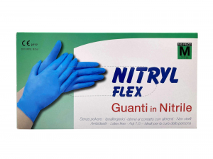 Guanti Nitrile Nitryl Flex scatola da 100 pz. Misura MEDIA