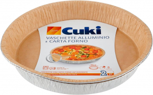 Cuki Contenitore In Alluminio e Carta Da Forno CROSTATA 2 pz.