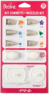 Kit cornetti Set 10 Pz. Decorazione Al Cornetto Pasticceria PINK